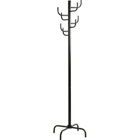 Portemanteau noir, porte-manteau sur pied en métal - Dimensions : H 180 x Ø 37 cm, style : moderne (1/5)