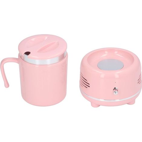 Tasse Chauffante et Rafraîchissante - Contrôle Facile, Poignée Ergonomique, Antidérapante pour Café et Gourde Rose