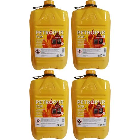 Combustibile Liquido 4 Taniche Riciclabile 18L per Stufa Senza Fumo