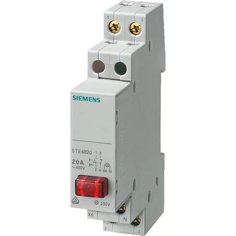 Siemens Indus.Sector Taster 1S,1Ö,20A,rot,230V 5TE4820 (1/2)