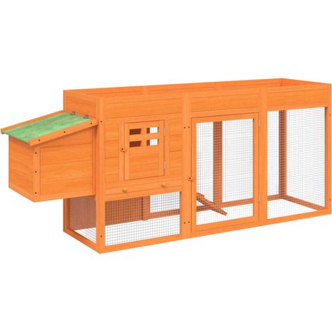 Maison Exclusive - Hühnerstall Braun 204x50x84 cm Massivholz Kief