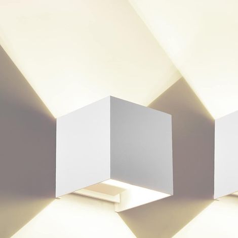Applique Murale, LED 3000K 15W, IP65 Étanche, Blanc pour Intérieur/Extérieur Jardin Salon Chambre (1/5)