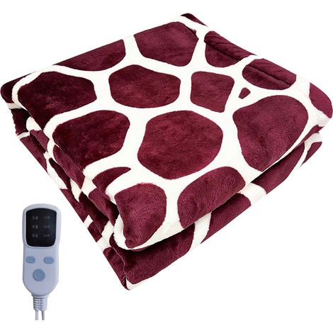 Couverture Électrique Chauffante - Flanelle Douce - Température Réglable 38 à 60 °C - Protection Anti-Surchauffe - 150 x 80 cm (1/5)