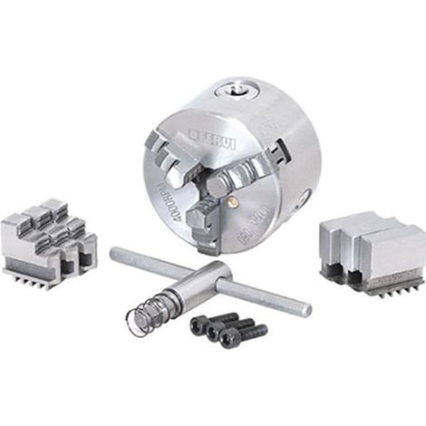 Mandrino autocentrante per tornio FERVI M075A/080 di precisione - 3+3+3 griffe - Ø 80 mm - ghisa (1/3)