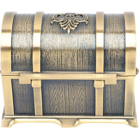 Boîte à Bijoux en Métal Antique - Coffret de Rangement pour Colliers, Bracelets et Boucles d'Oreilles Femme (1/5)