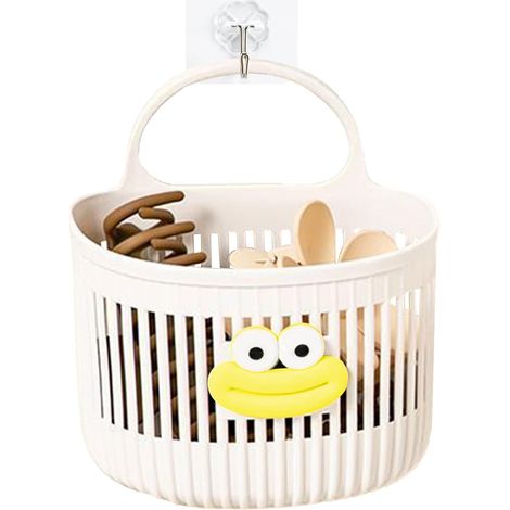Compact Wall Basket, Mounted Bathroom Organizer, Multi Function Storage Bag, Over Door Cosmetics Holder Rack, Convenient Shampoo Living Room Arrangement Tool, Home Accessory for Patio, Bedroom, Office (1/5)