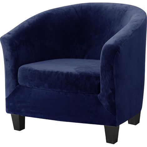 Fundas para sillones tipo butaca (2 piezas), diseño mejorado 2 en 1, funda elástica de terciopelo para sillón o sofá con funda para cojín, fundas antideslizantes para sillones tipo butaca y sofá (vers (1/5)