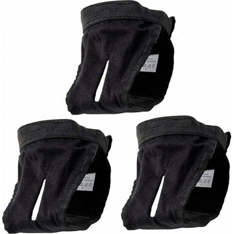 Culotte Chiennes Chaleurs Culotte Menstruelle pour Chien Lot de 3 avec 9 Serviettes Hygiéniques Pantalon de Périodes Physiologiques Protection Femelles Lavables, Noir L(40CM-49CM) (1/5)