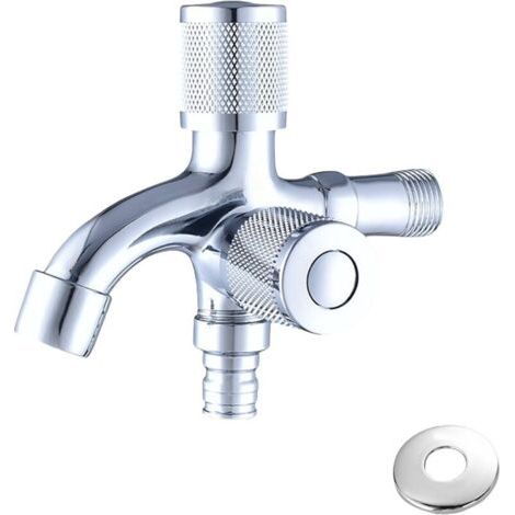 Pair Robinet d'eau Robinet Double Niveau Mélangeur Unique Refroidisseur Robinet Double Bec G1 / 2-Conception antidérapante