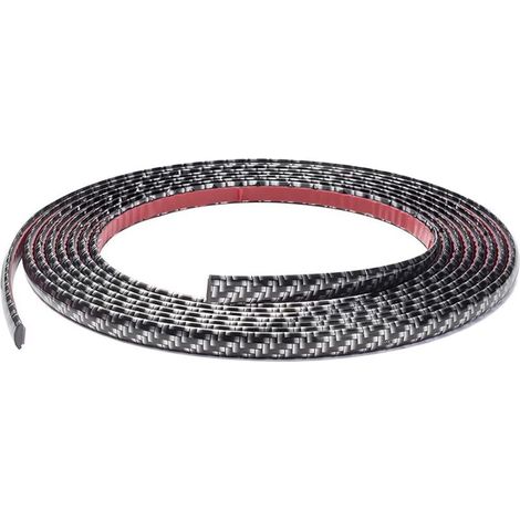 Bandes Adhésives Décoratives Pour Auto, Adhésive En PVC Anti-Collision Pour Fenêtre De Voiture, Universel Confinement Fibre De Carbone Bande Baguette Adhésive Auto Voiture Moto(6mm)