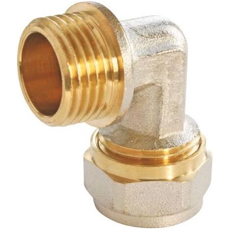 Raccord coudé à compression pour tube Multicouche Ø16 - coude mâle 15/21 (1/2") (1/2)