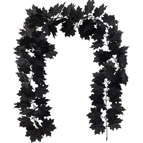 halloween Automne Feuille D'rable Guirlande Artificielle Noir (68.90 Pouces) Automne Guirlande Suspendue Feuilles D'automne Vigne Pour Thanksgivin (1/5)