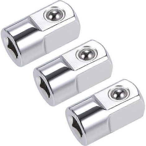 Adaptateur de douille réductrice 1/4 pouce femelle vers 1/2 pouce mâle, acier CrV, lot de 3 (1/3)
