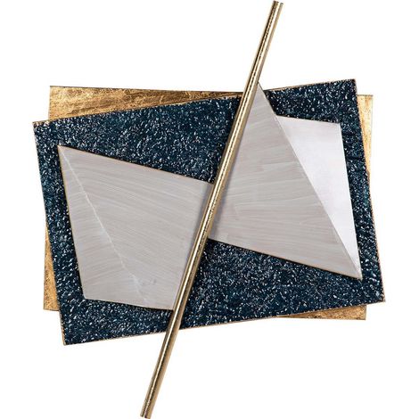 Goldgraues Wandornament aus Metall 88X6X104 cm (1/5)