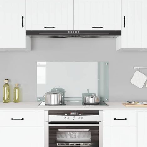 Dosseret de cuisine-Fond de hotte-Crédence de cuisine Transparent 90x50 cm Verre trempé (1/5)