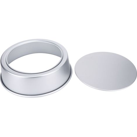 Moule à gâteau rond de 25 cm en aluminium anodisé avec fond amovible, idéal pour les mariages et les anniversaires. (1/5)