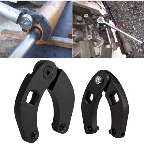 Clé à écrou réglable 1266 et petite clé universelle 7463 pour vérins hydrauliques sur chargeuses compactes, équipement de construction (lot de 2) (1/5)