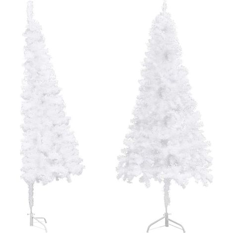 Albero di Natale Albero natalizio Albero festivo Artificiale ad Angolo Bianco 240 cm PVC (1/5)