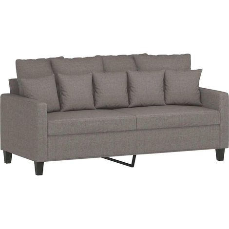 Divano a 2 Posti Sofa Tortora 140 cm in Tessuto (1/5)