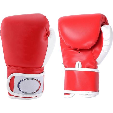 1 paire de gants de boxe pour enfants, gants d'entraînement au sac de frappe et de sparring pour garçons et filles, rouges