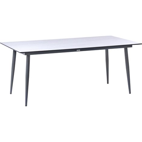 Gartentisch TOLENTINO 180 cm 90 cm Steinoptik Travertinoptik