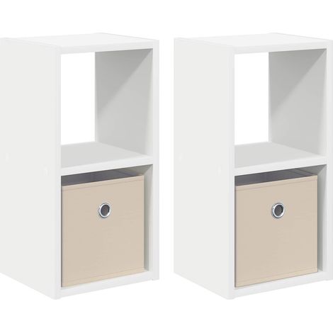 Maison Exclusive - Comodino 2 pcs Bianco 25,5 x 22 x 49,5 cm Legno multistrato