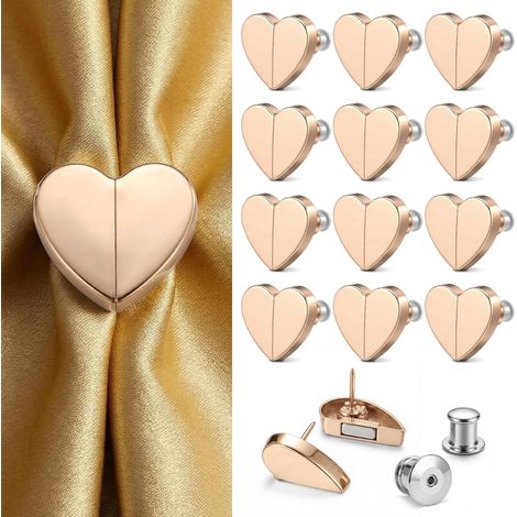 lot (8 pièces) - Accessoires de décoration de fenêtre - Attaches magnétiques en forme de cœur pour rideaux - Aimants puissants - Permettent de fixer les rideaux et d'empêcher les fuites de lumière et (1/5)