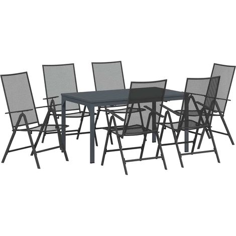Maison Exclusive - Set da Pranzo per Giardino 7 pcs Antracite