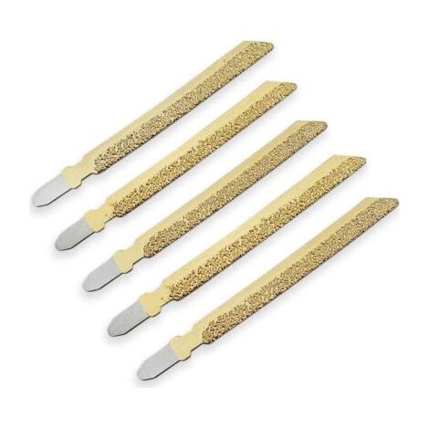 Diamant-Stichsägeblätter für Granit, Marmor, Fliesen, Ziegel und Kunststoff. 5-teiliges Set, 100 mm (4 Zoll). Hochwertiges, professionelles, vakuumgeschweißtes Sägeblatt.