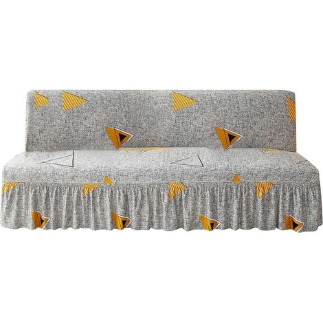 Stretch-Futonbezug mit Druckmuster und Spandexanteil, ärmelloser Schutzrock, 120–150 cm, für das Wohnzimmer