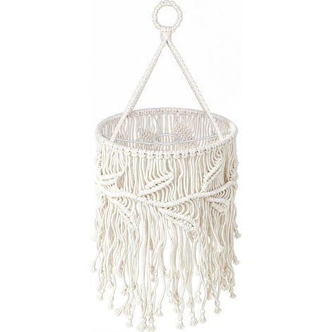 Abat-jour bohème en macramé vintage pour extérieur et intérieur, accessoire de rechange pour chambre à coucher, salon, lampadaire, lampadaire suspendu (1/5)