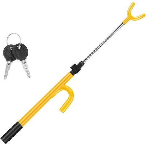 Dispositif antivol universel pour volant de voiture, réglable en longueur, pour une protection renforcée du véhicule (1/5)