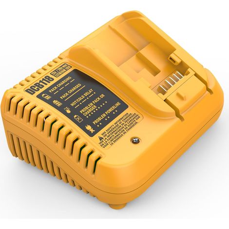 Chargeur de batterie rapide compatible avec 12 V/20 V MAX DCB112 DCB101 DCB105 DCB115 DCB107 compatible avec DCB120 DCB127 DCB206 DCB205 DCB204 DCB203 (1/5)