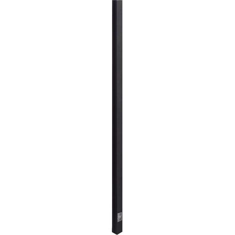 Nortene – Poteau pour clôture en aluminium 2,15 x 0,06 m – Finition époxy anthracite – Résistant aux intempéries et aux UV – Installation sans outil (1/5)