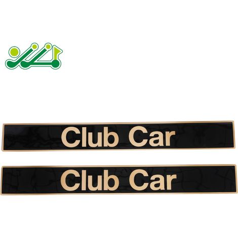 Identification plaque for golf cars with black and gold stickers - 40 x 5.7 cm (15.74 x 2.24 inches) ClubCar (1/4)