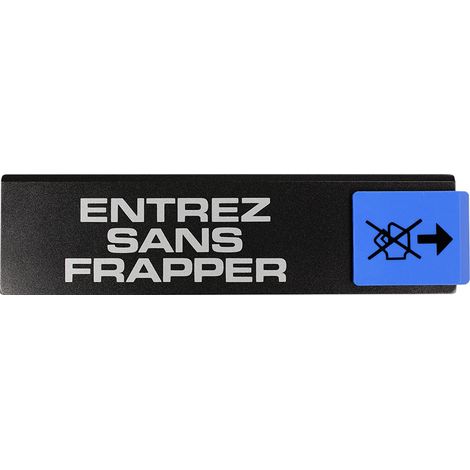 Plaque de porte Entrez sans frapper - Europe design 175x45mm - 4260228