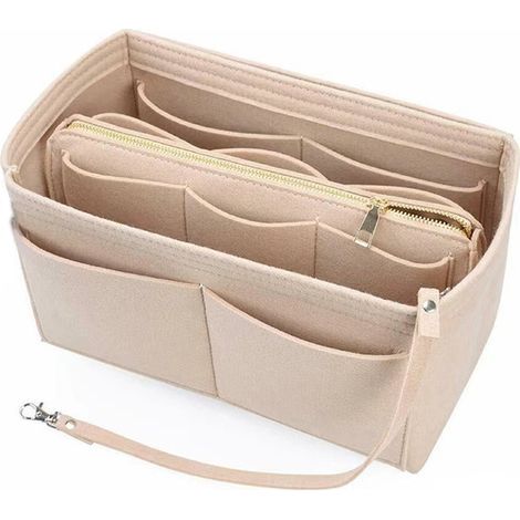 Aufbewahrungsbox für Taschen, Filz-Handtaschenbox mit Metallreißverschluss, 30 x 15 x 16 cm (1/5)