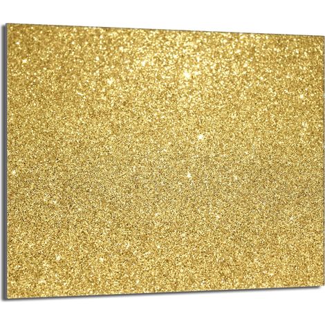 Plaque de protection en verre pour poêle 60x52 Or