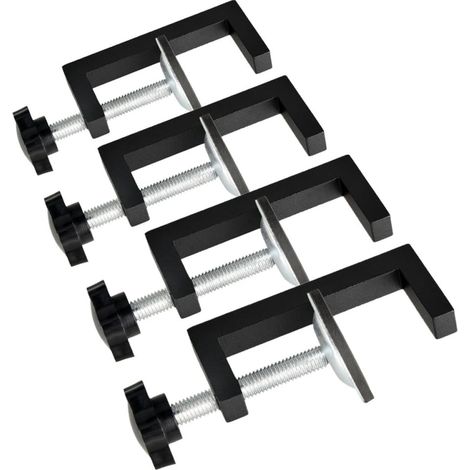 Pinces de Serrage Réglable en Alliage D'aluminium et Acier Carbone Lot de 4 et Prise Stable pour Meubles Modulaires et Chaises en Osier pour Travail Bois et Mobilier (1/5)