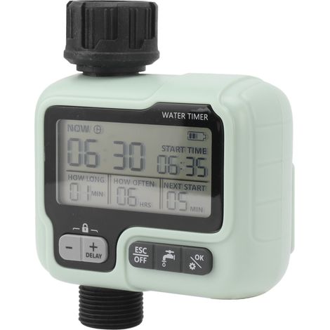 Automatische Bewässerungsuhr mit Timer und manueller Programmierung für Rasen und Garten (1/5)