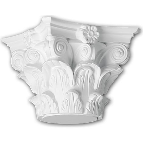 Chapiteau de colonne 111010 Profhome Colonne Élement décorative style corinthien blanc