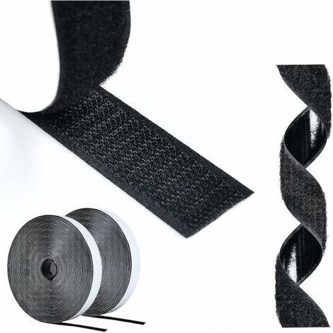 Cinta de velcro resistente a arañazos de 5 m, cinta de velcro autoadhesiva, cintas de velcro de 20 mm de grosor para el hogar, bricolaje y manualidades (1/4)