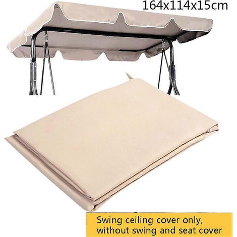 Housse de protection anti-UV pour balancelle, housse de protection beige pour balancelle, auvent imperméable, fauteuil suspendu d'extérieur, hamac (1/3)