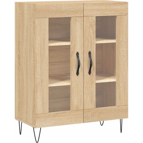 Buffet credenza cassettiera armadio mobile contenitore organizer cucina soggiorno rovere Sonoma 69,5 x 34 x 90 cm legno ingegnerizzato marrone 020031639