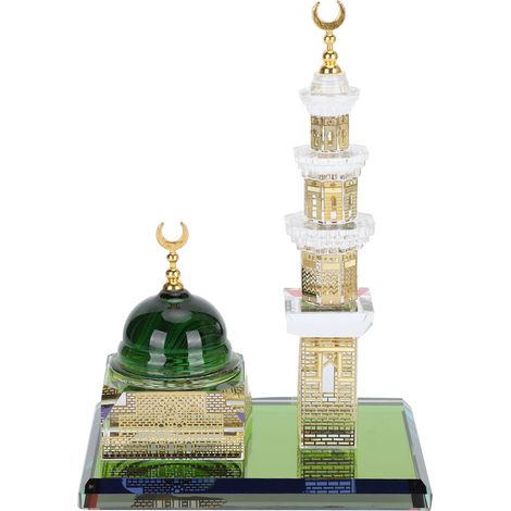 1 Set Ornement de Bureau Islamique Dôme de la Kaaba Mosquée Décoration de Table Bricolage Artisanat Cadeaux (1/5)