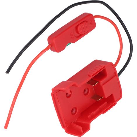 Batterieadapter mit 30-A-Sicherung und Schalter, praktischer und sicherer ABS-Konverter für M18 18V, zuverlässiger Anschlussklemmen (1/5)