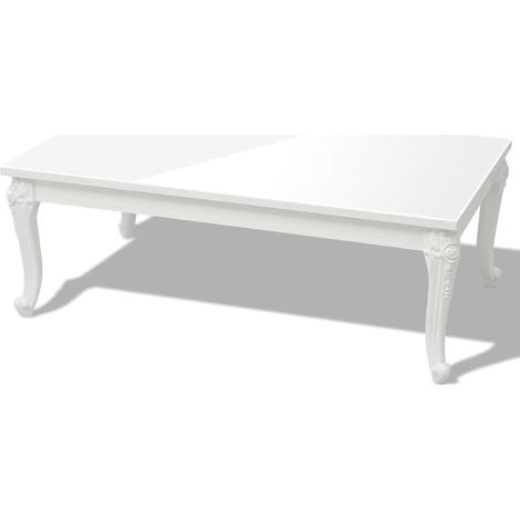 Maison Exclusive - Couchtisch 115×65×42 cm Hochglanz Weiß
