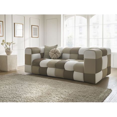 BOBOCHIC - Canapé droit fixe 3 places CLOUD Édition limitée tissu mesh   Multicolore