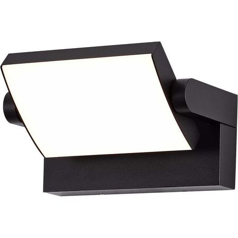 Aplique LED de pared V-TAC, 17 W, 120 lm/W, negro, giratorio, blanco cálido, IP65