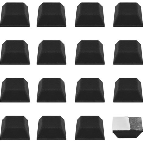 16 almohadillas aislantes de silicona para altavoces (negras) (1/5)
